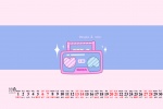 2011年11月少女粉可爱风格桌面日历壁纸