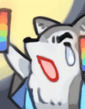 哈士奇看電影實用表情包