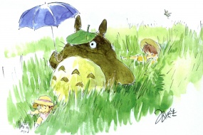 《My Neighbor Totoro》illustration cartoon desktop wallpaper