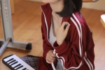 Electronic keyboard beauty vitality sexy classroom photo