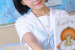 Graduation season beauty classroom JK uniform white and sexy photo