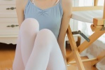 Beautiful lady in white silk stockings sexy dance costume art photo