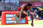 Zhu Yaming wins silver medal in men's triple jump