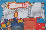 “Flame Blue”Firefighting theme handwritten newspaper picture