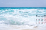 April 2022 seaside scenery calendar wallpaper