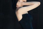 Chen Duling sexy photo pictures in black tube top dress