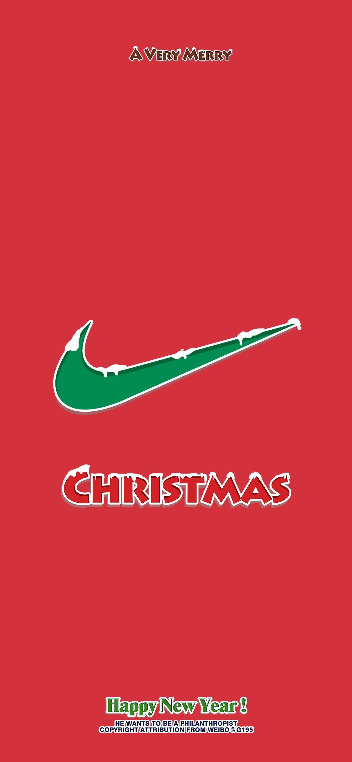 恶搞圣诞节品牌logo手机壁纸 ​​​​