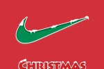 Spoof Christmas brand logo mobile wallpaper ​​​​