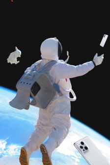 Space astronaut science fiction style wallpaper