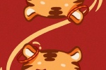 Year of the Tiger Cartoon Festive Style Mobile Wallpaper