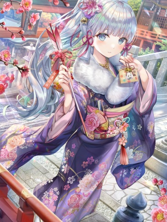 Original God Kamisato Ayaka mobile wallpaper