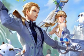 LOL mobile game Crystal Rose theme computer wallpaper