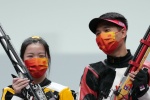 High-definition pictures of Yang Yang’s winning combination in the 10-meter air rifle Eastern Olympics competition