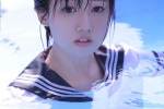 夏日泳池美女清新性感藍主題寫真