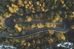 Winding road aerial photography picture material wallpaper