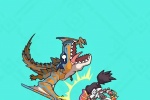 Monster Hunter Cartoon Creative Mobile Wallpaper