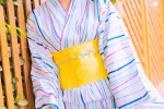 Beautiful girl in Japanese kimono, white and sexy street photo