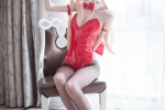 性感黑絲美女兔女郎制服誘惑寫真