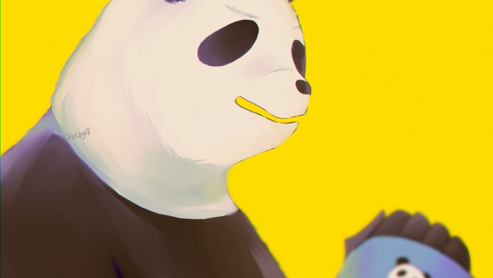 Spell Fighting Panda character computer wallpaper