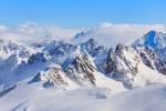 Beautiful artistic conception of snow mountains