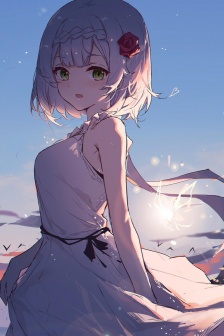 Genshin Noelle hand-painted style mobile wallpaper