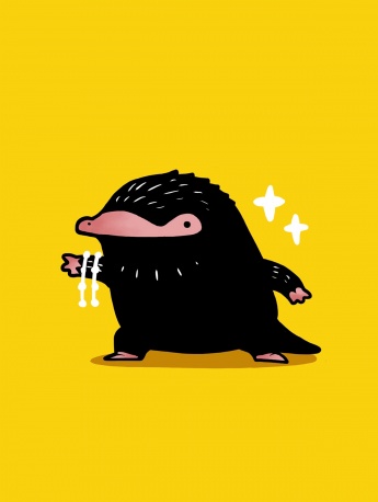 神奇動物在哪裏嗅嗅卡通手機壁紙