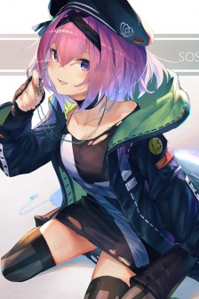 Two-dimensional black silk beauty mobile wallpaper