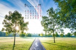 2022年4月蓝天白云护眼日历壁纸