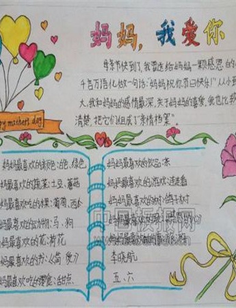 母親節抄報圖片