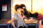 Anime couple hugging and kissing pictures desktop wallpaper