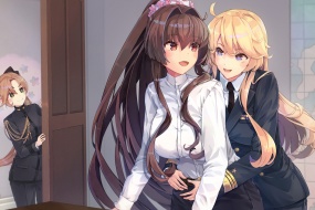 Ponytail beauty 2D desktop wallpaper