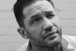 Tom Hardy black and white tough guy magazine photo