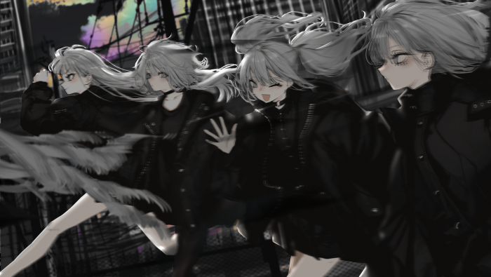 暗黑系插画美女图片桌面壁纸