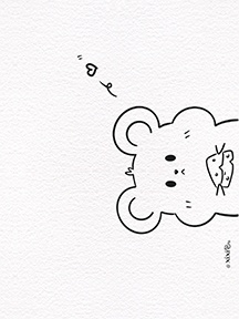 可愛小動物簡筆畫壁紙