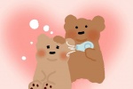 Cute cute bear cartoon mobile wallpaper