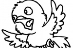 Bird simple drawing picture