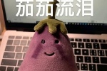 Collection of cute eggplant essence expression packs