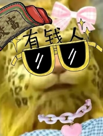 HD money leopard wealth attracting avatar