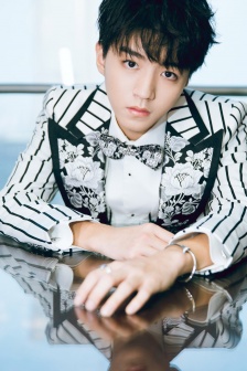 王俊凯条纹西服帅气写真手机壁纸