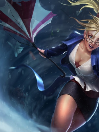 League of Legends mobile game new skin female anchor Janna pictures