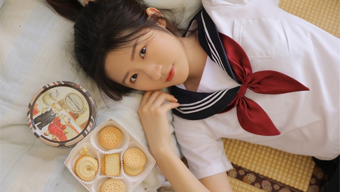 居家製服美女寫真圖片桌麵壁紙