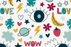 Cute cartoon elements background pictures desktop wallpaper