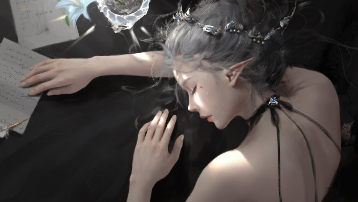 高清wlop鬼刀图片桌面壁纸