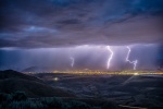 Lightning storm shakes desktop wallpaper
