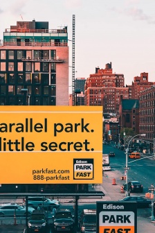 Green-orange street view building scenery mobile wallpaper