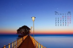 July 2021 Coast Pier Desktop Calendar Wallpaper