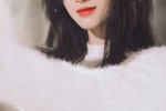 Ju Jingyi winter red lips mobile wallpaper
