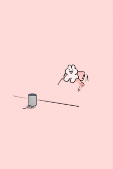 可爱粉色卡通手机壁纸