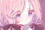 Pink two-dimensional girl avatar picture