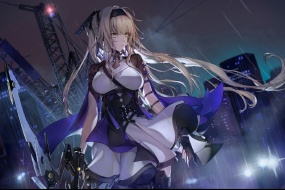 Anime fighting girl wallpaper